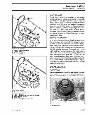 Bombardier SeaDoo 2001 factory shop manual, Page 108