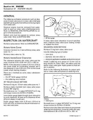 Bombardier SeaDoo 2001 factory shop manual, Page 159