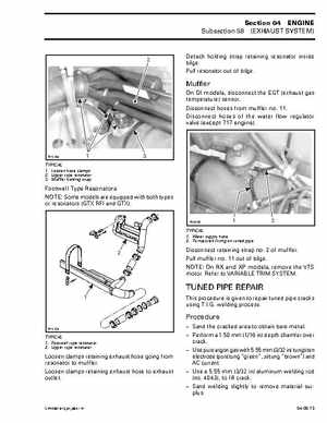 Bombardier SeaDoo 2001 factory shop manual, Page 180