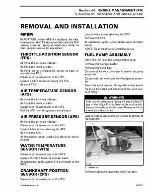 Bombardier SeaDoo 2001 factory shop manual, Page 211
