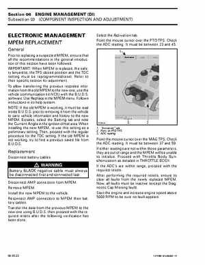 Bombardier SeaDoo 2001 factory shop manual, Page 244
