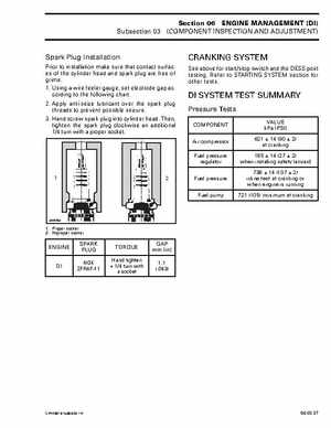 Bombardier SeaDoo 2001 factory shop manual, Page 259