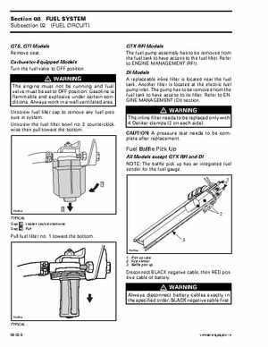 Bombardier SeaDoo 2001 factory shop manual, Page 303
