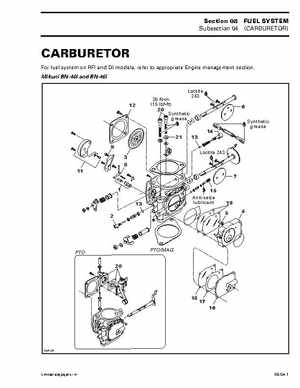 Bombardier SeaDoo 2001 factory shop manual, Page 314