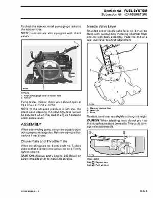 Bombardier SeaDoo 2001 factory shop manual, Page 318