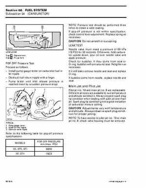 Bombardier SeaDoo 2001 factory shop manual, Page 319