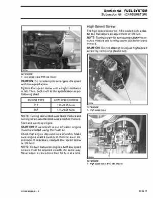 Bombardier SeaDoo 2001 factory shop manual, Page 324