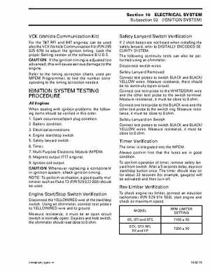 Bombardier SeaDoo 2001 factory shop manual, Page 360