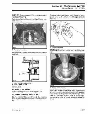 Bombardier SeaDoo 2001 factory shop manual, Page 421