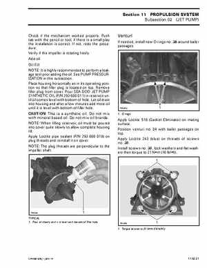 Bombardier SeaDoo 2001 factory shop manual, Page 425