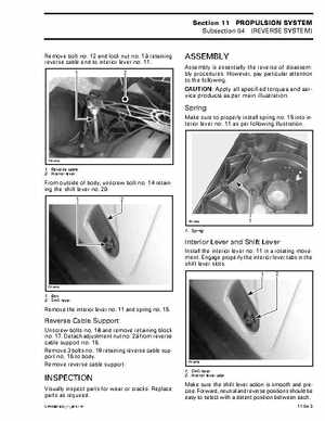 Bombardier SeaDoo 2001 factory shop manual, Page 443