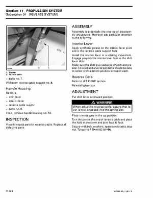 Bombardier SeaDoo 2001 factory shop manual, Page 448