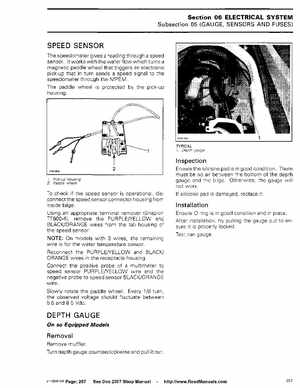 Bombardier SeaDoo 2007 factory shop manual, Page 267