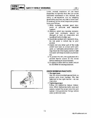 1998-2000 Yamaha WaveRunner GP800 Factory Service Manual, Page 11