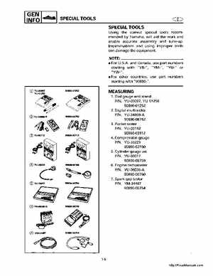 1998-2000 Yamaha WaveRunner GP800 Factory Service Manual, Page 13