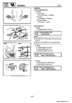 1998-2004 Yamaha WaveRunner XL700 XL760 XL1200 Factory Service Manual, Page 45