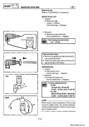 1998-2004 Yamaha WaveRunner XL700 XL760 XL1200 Factory Service Manual, Page 142