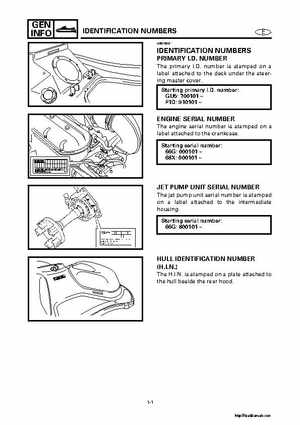 2000-2004 Yamaha WaveRunner SUV SV1200 Service Manual, Page 16