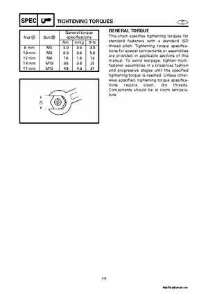 2000-2004 Yamaha WaveRunner SUV SV1200 Service Manual, Page 48