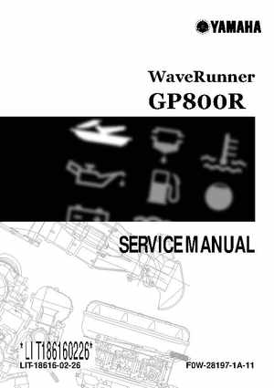 2001-2005 Yamaha WaveRunner GP800R Factory Service Manual, Page 1
