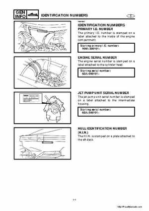 2001-2005 Yamaha WaveRunner GP800R Factory Service Manual, Page 10