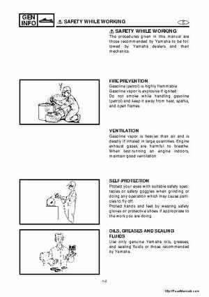 2001-2005 Yamaha WaveRunner GP800R Factory Service Manual, Page 11