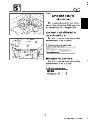 2001-2005 Yamaha WaveRunner GP800R Factory Service Manual, Page 253
