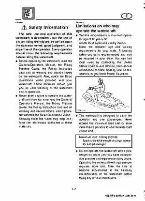 2001-2005 Yamaha WaveRunner GP800R Factory Service Manual, Page 258