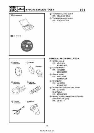 2004 Yamaha WaveRunner VX110 Sport and VX110 Deluxe Service Manual, Page 16