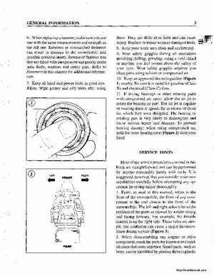 1990-1998 Arctic Cat Snowmobiles Repair Manual, Page 13