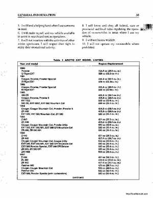 1990-1998 Arctic Cat Snowmobiles Repair Manual, Page 45