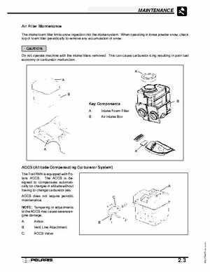 2003 Polaris Deep Snow Snowmobiles Service Manual, Page 36