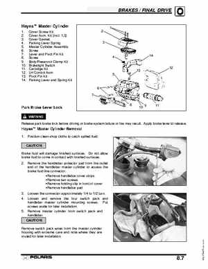 2003 Polaris Deep Snow Snowmobiles Service Manual, Page 291