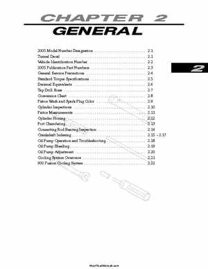 2005 Polaris Deep Snow Factory Service Manual, Page 22