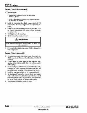 2006-2008 Polaris Snowmobiles FS/FST Service Manual., Page 204