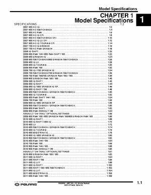 2007-2011 Polaris IQ Snowmobiles Service Manual, Page 1