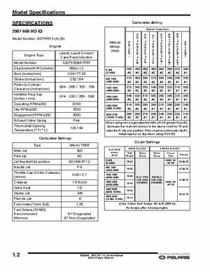 2007-2011 Polaris IQ Snowmobiles Service Manual, Page 2