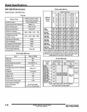 2007-2011 Polaris IQ Snowmobiles Service Manual, Page 4