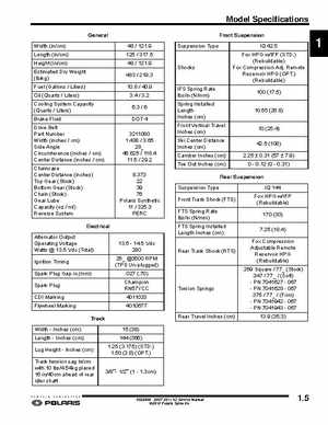 2007-2011 Polaris IQ Snowmobiles Service Manual, Page 5