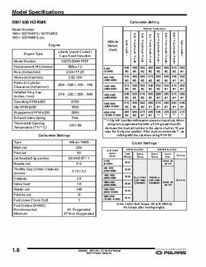 2007-2011 Polaris IQ Snowmobiles Service Manual, Page 6