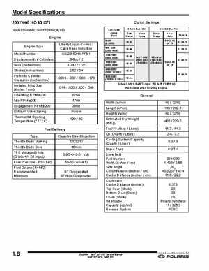 2007-2011 Polaris IQ Snowmobiles Service Manual, Page 8