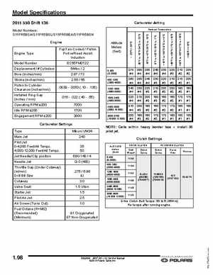 2007-2011 Polaris IQ Snowmobiles Service Manual, Page 96