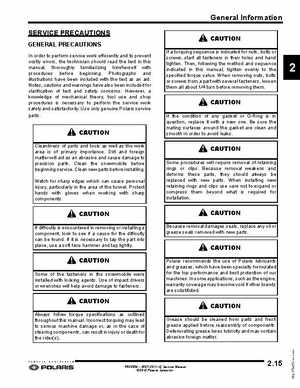 2007-2011 Polaris IQ Snowmobiles Service Manual, Page 125