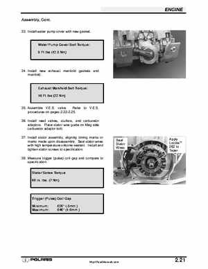 Polaris 2001 High-Performance Snowmobile Service Manual (PN 9916690), Page 76