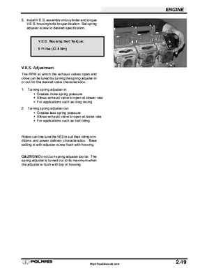 Polaris 2001 High-Performance Snowmobile Service Manual (PN 9916690), Page 104