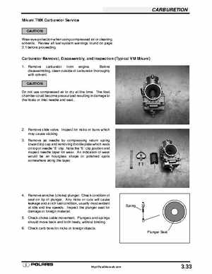 Polaris 2001 High-Performance Snowmobile Service Manual (PN 9916690), Page 158