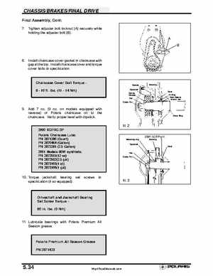 Polaris 2001 High-Performance Snowmobile Service Manual (PN 9916690), Page 256