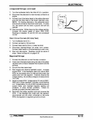 Polaris 2001 High-Performance Snowmobile Service Manual (PN 9916690), Page 349