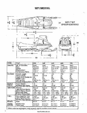 1970-1973 Ski-Doo Snowmobiles Technical Data Manual, Page 9