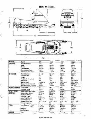 1970-1973 Ski-Doo Snowmobiles Technical Data Manual, Page 16